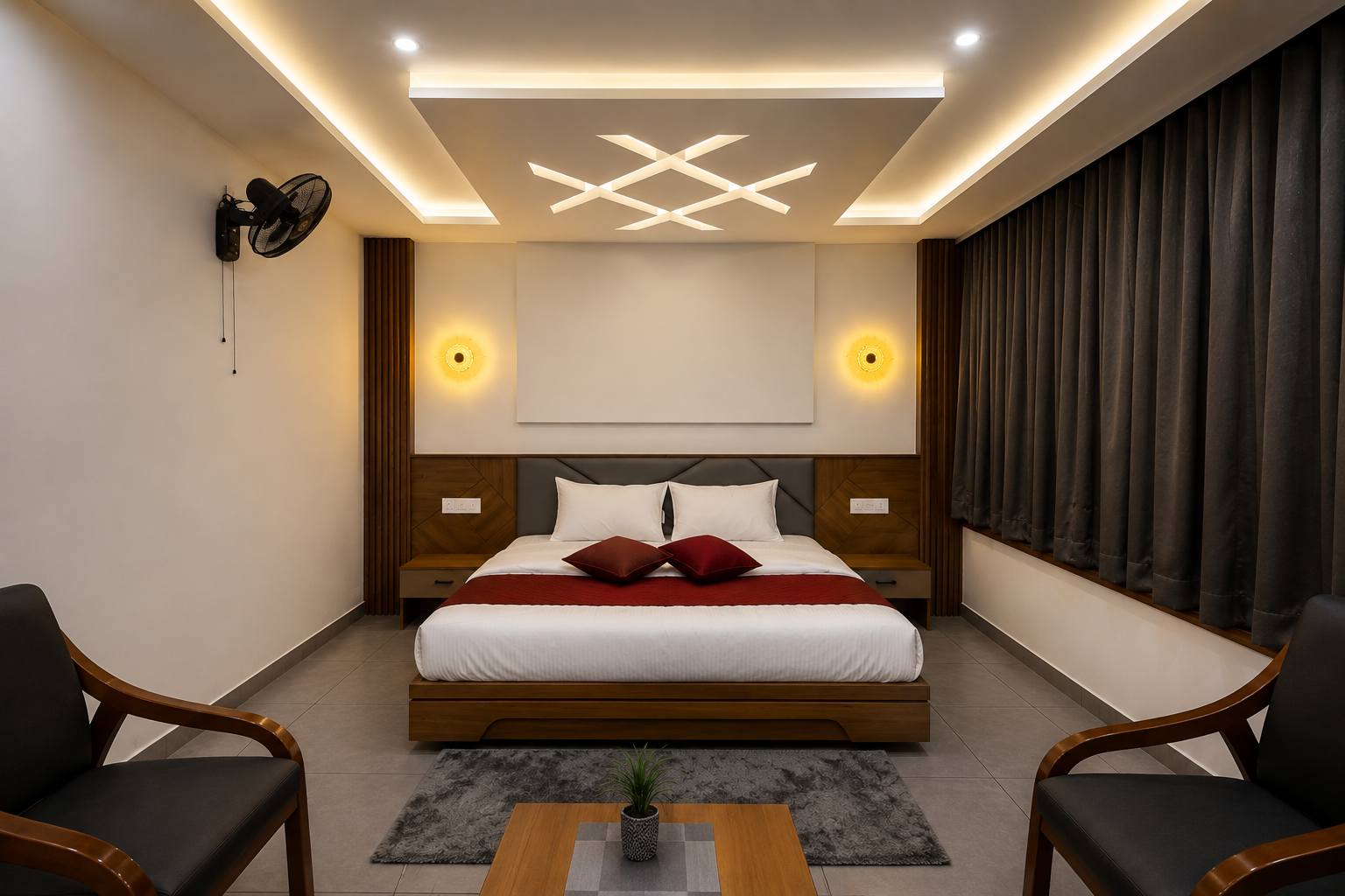 AC Room Master Bed view